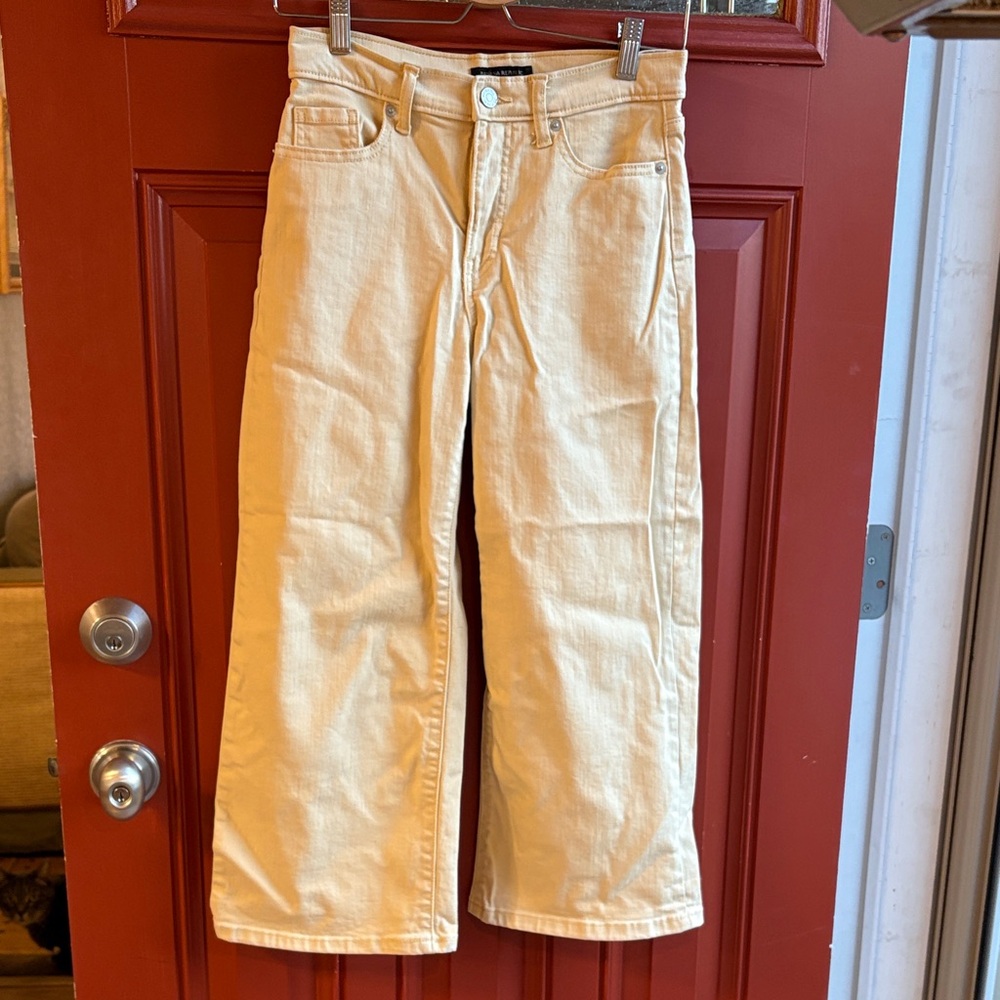 Banana Republic Light Yellow Wide-Leg Pants